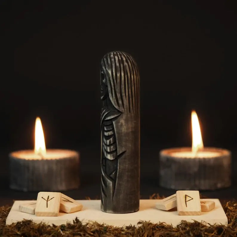 Hel Statue – Symbol of Balance and Life’s Journey, Handcrafted Viking Art Decor, VKD0007