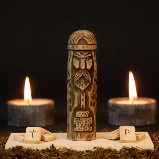 Thor Figurine – Legendary God of Thunder, Handcrafted Nordic Decor & Viking Heritage Gift, VKD0004