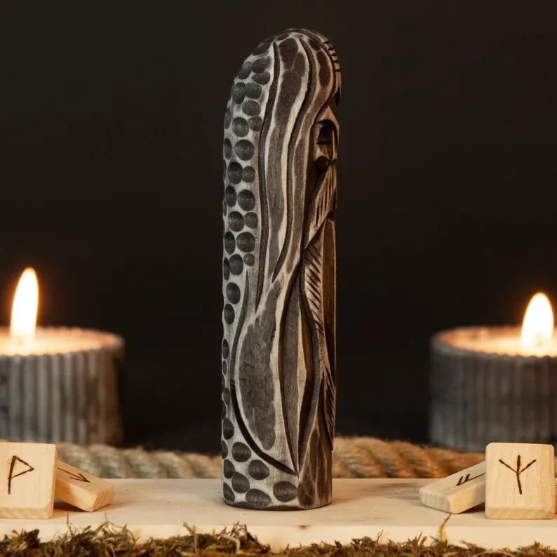 Odin Statue – Symbol of Wisdom and Strength, Handcrafted Viking Decor, Nordic Art Gift, VKD0001