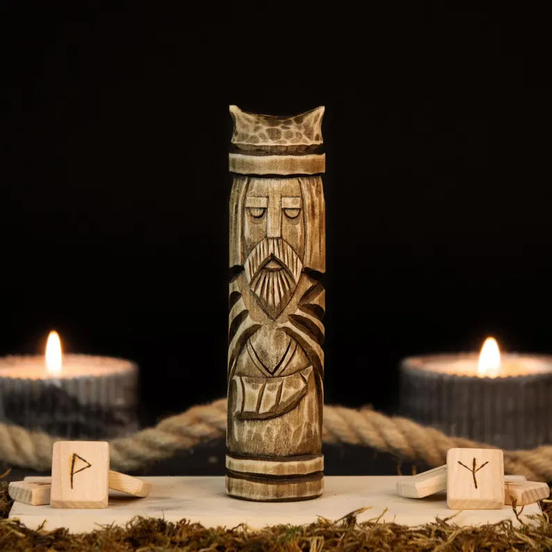 Heimdall Statue – Symbol of Vigilance and Protection, Handcrafted Nordic Art Decor, VKD0003