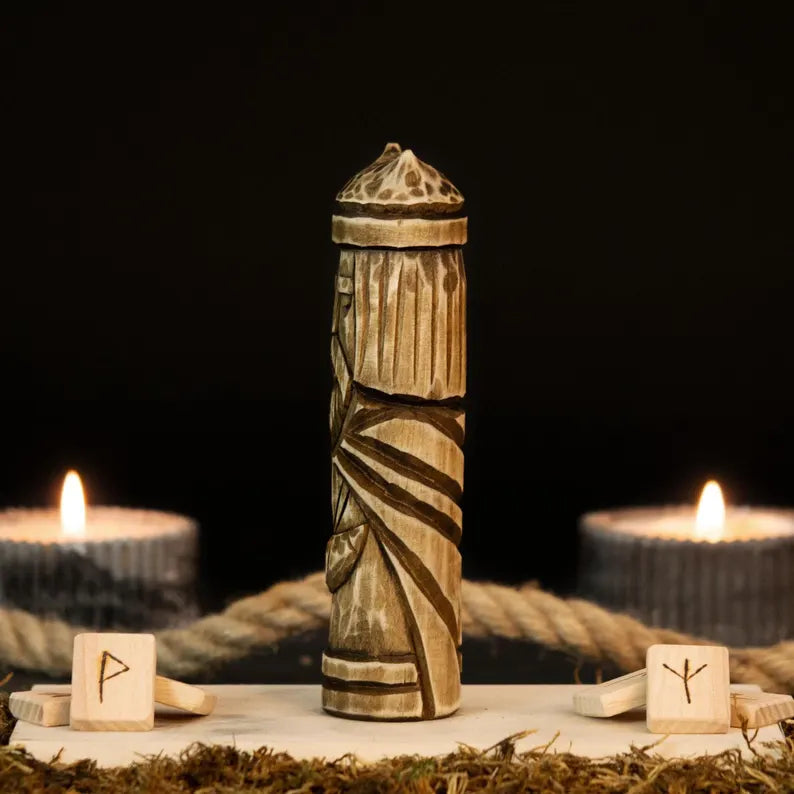 Heimdall Statue – Symbol of Vigilance and Protection, Handcrafted Nordic Art Decor, VKD0003