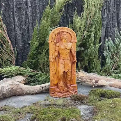 Handcrafted Wooden Zeus Statue – King of the Greek Gods, Symbol of Power, Wisdom and Leadership, GR0001