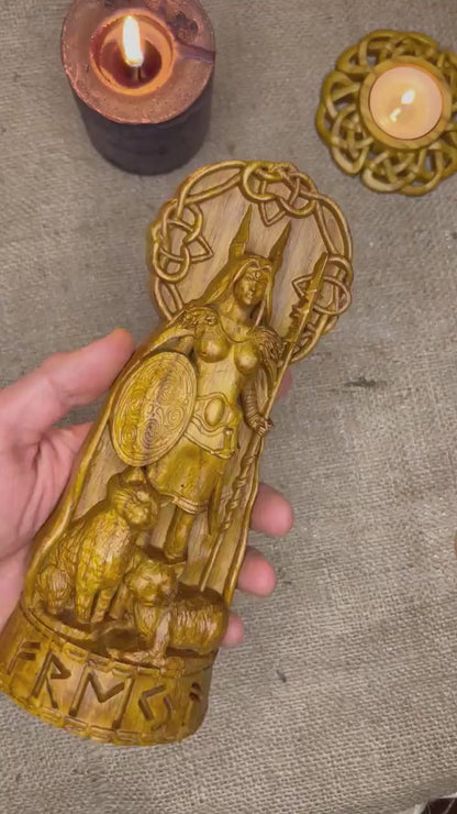 Freyja (Freya) Statue – Norse Goddess of Love & Beauty, Viking Gift and Nordic Home Decor, VK0041