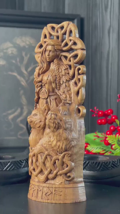 Freyja Statue – Norse Goddess of Love & Beauty, Viking Gift and Nordic Home Decor, VK0007