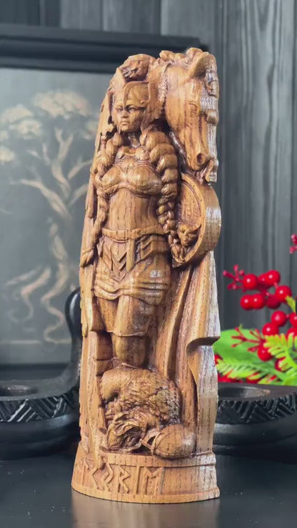 Valkyrie Statue – Symbol of Honor, Strength and Courage, Handcrafted Nordic Decor & Heritage Gift, VK0036