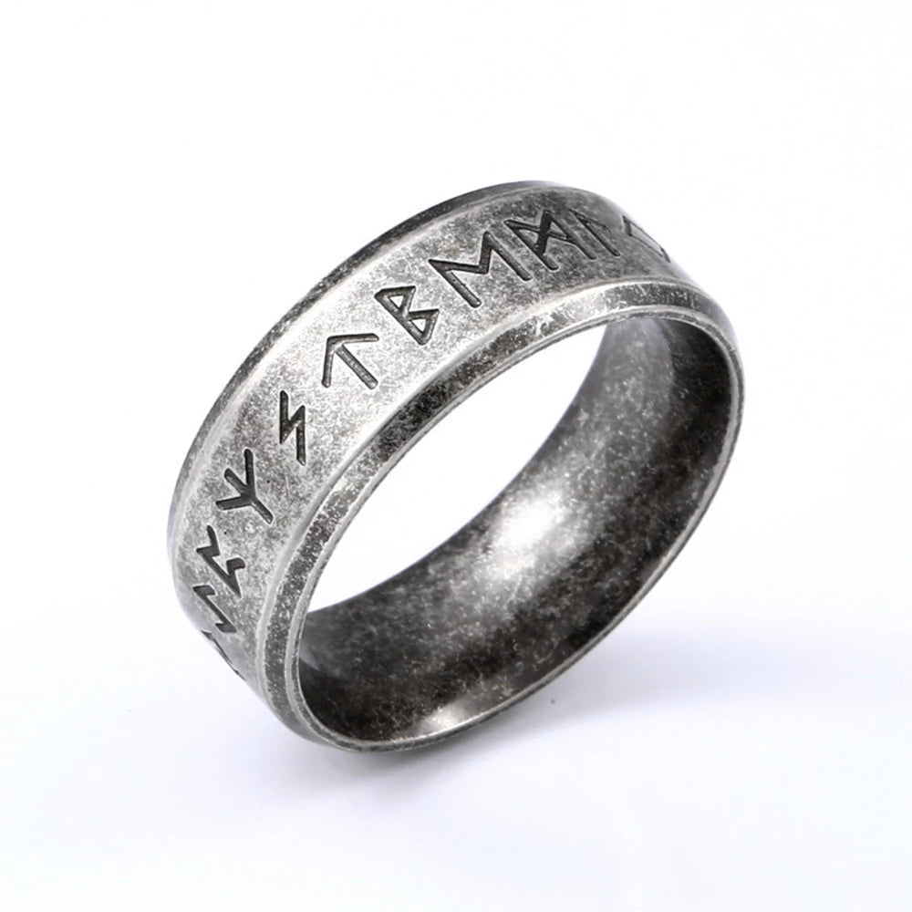 Viking Rune Ring – Nordic Warrior Helmet Ring, Norse Mythology Jewelry Gift, VKR0003