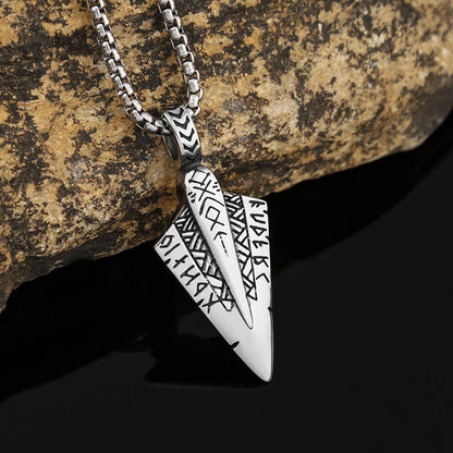 Gungnir Necklace – Odin Spear and Rune Symbol Pendant, Norse Mythology Jewelry, Viking Gift, VKN0004