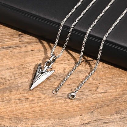 Gungnir Necklace – Odin's Spear Symbol, Viking Pendant, Norse Mythology Jewelry Gift, VKN0006