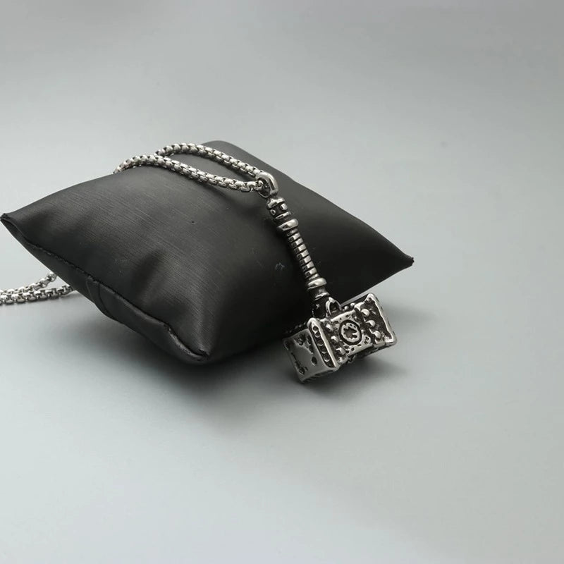 Mjolnir Necklace – Thor's Hammer Symbol, Viking Pendant, Norse Mythology Jewelry Gift, VKN0008