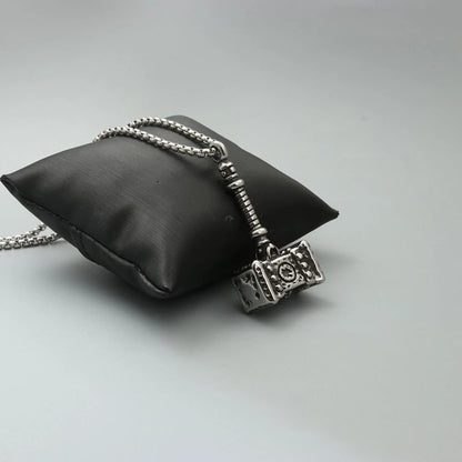 Mjolnir Necklace – Thor's Hammer Symbol, Viking Pendant, Norse Mythology Jewelry Gift, VKN0008