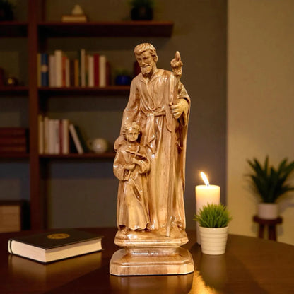Saint Joseph Guiding Jesus - A Symbol of Loving Protection and Gentle Guidance - SP0052