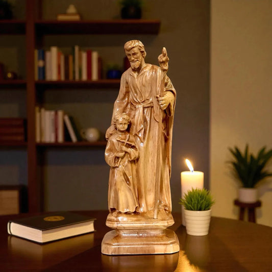 Saint Joseph Guiding Jesus - A Symbol of Loving Protection and Gentle Guidance - SP0052
