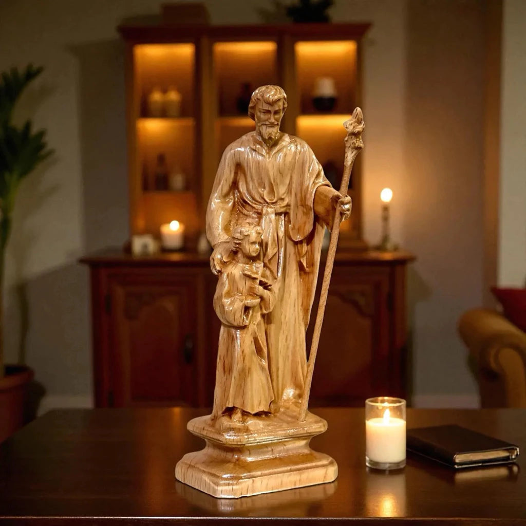 Saint Joseph Guiding Jesus - A Symbol of Loving Protection and Gentle Guidance - SP0052