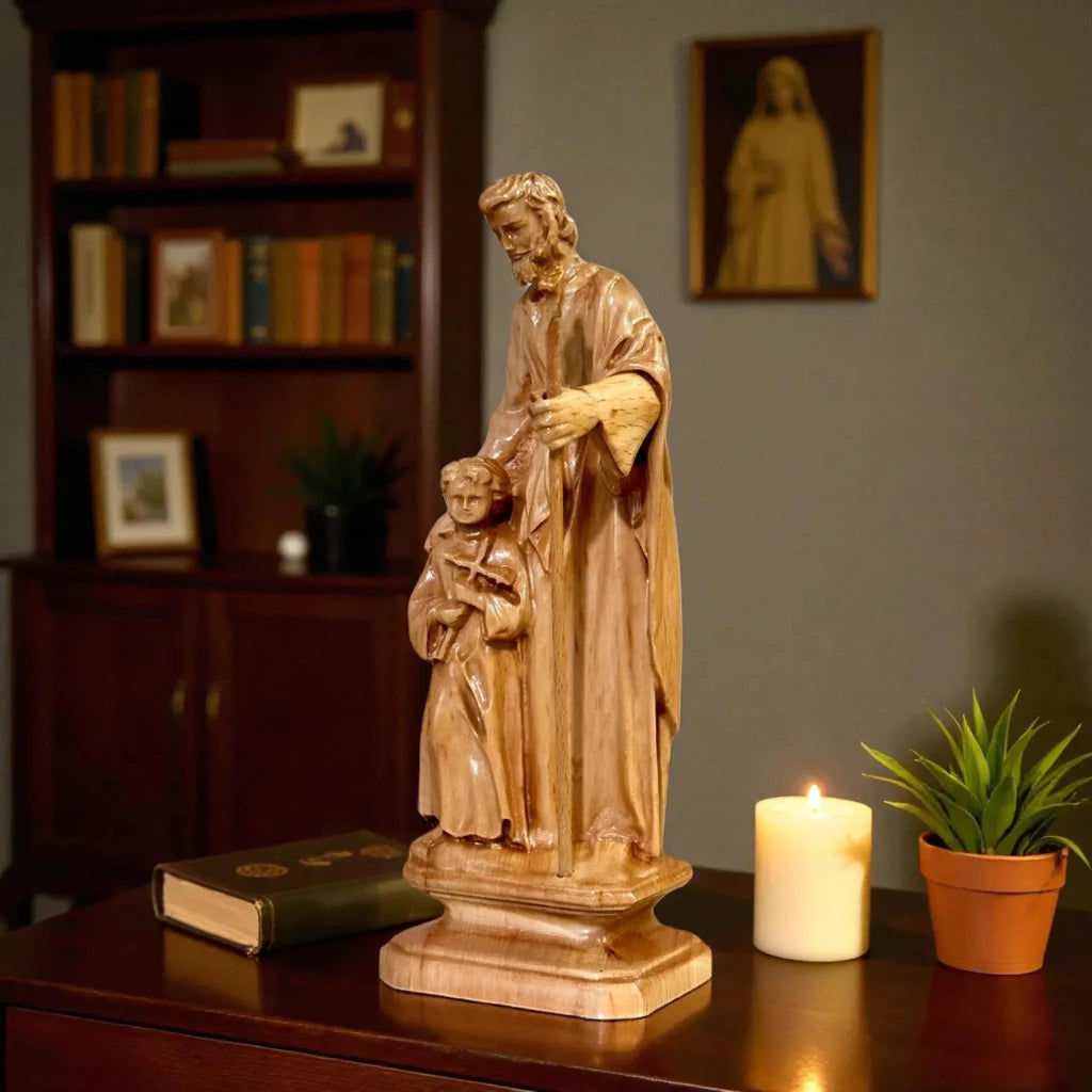 Saint Joseph Guiding Jesus - A Symbol of Loving Protection and Gentle Guidance - SP0052